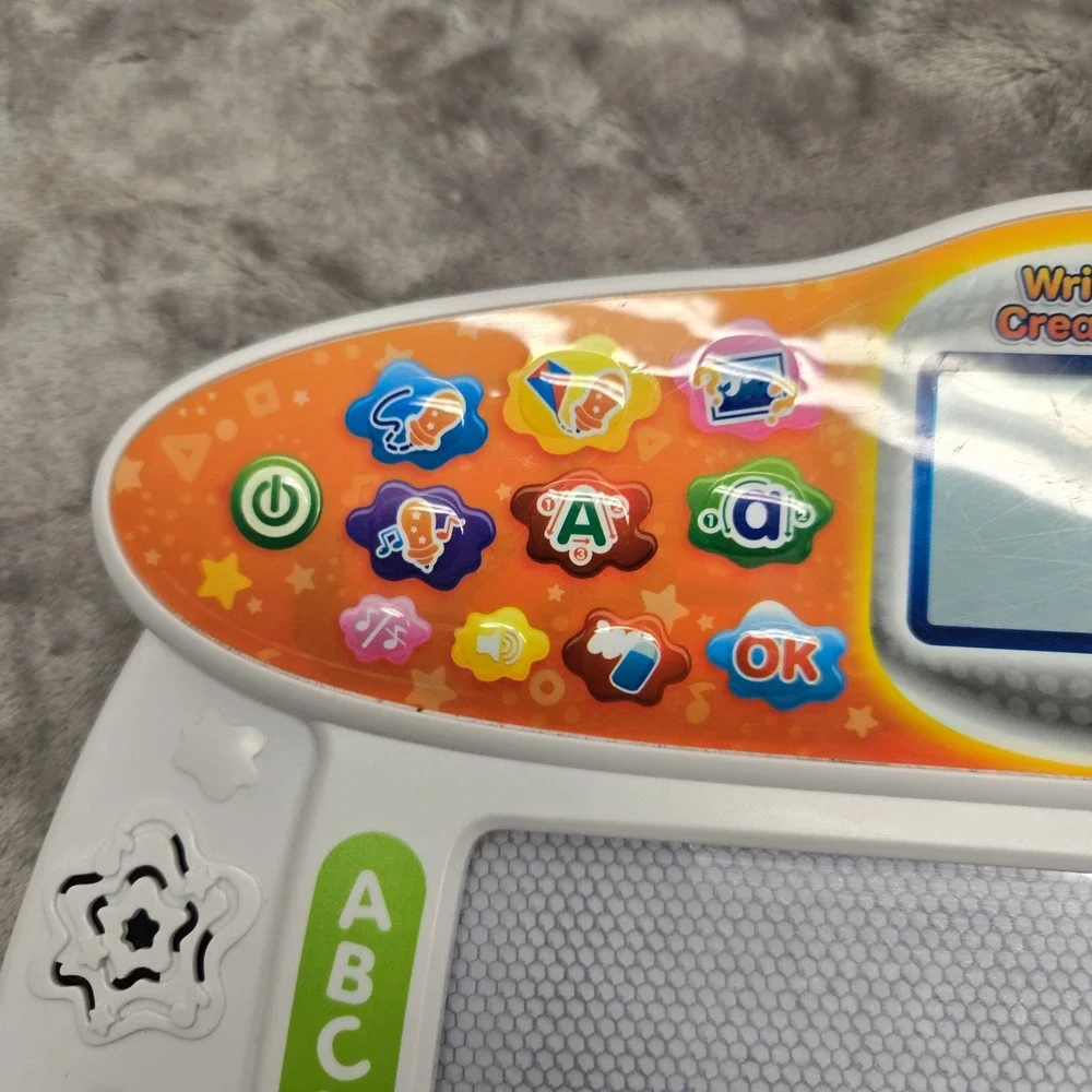 VTech Write and Learn Creative Center Magnetic Drawing Board White Orange WORKS